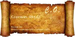 Czerman Ottó névjegykártya